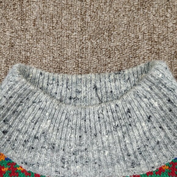 Vintage LIZ SPORT Sweater Women Medium Fair Isle Turtleneck Pullover Wool Blend - Picture 3 of 8